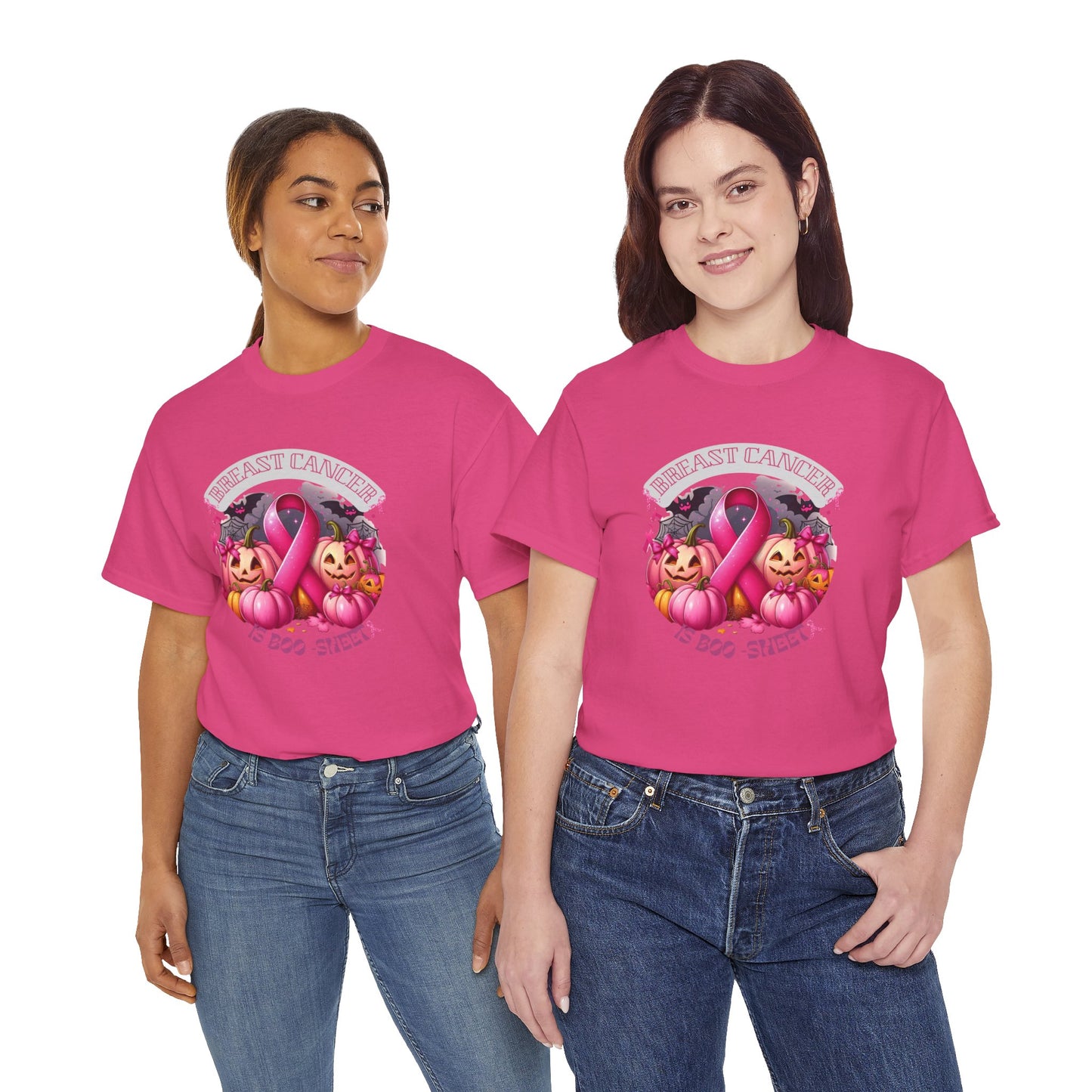 Breast Cancer Boo Sheet Unisex Heavy Cotton Tee