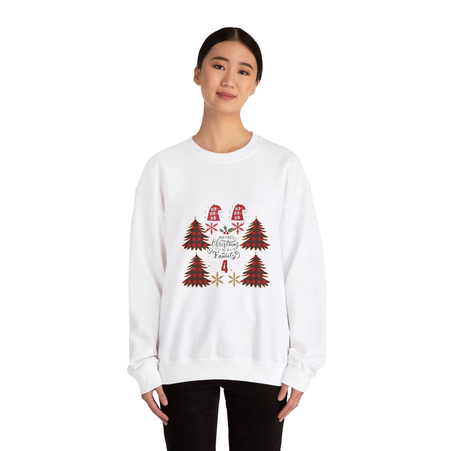 First Christmas as Family of 4 Holiday Unisex Sweatshirt