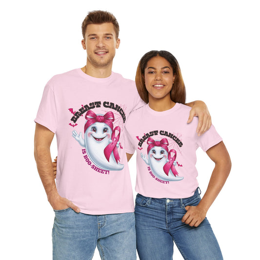 Breast Cancer is Boo Sheet Unisex Heavy Cotton Tee