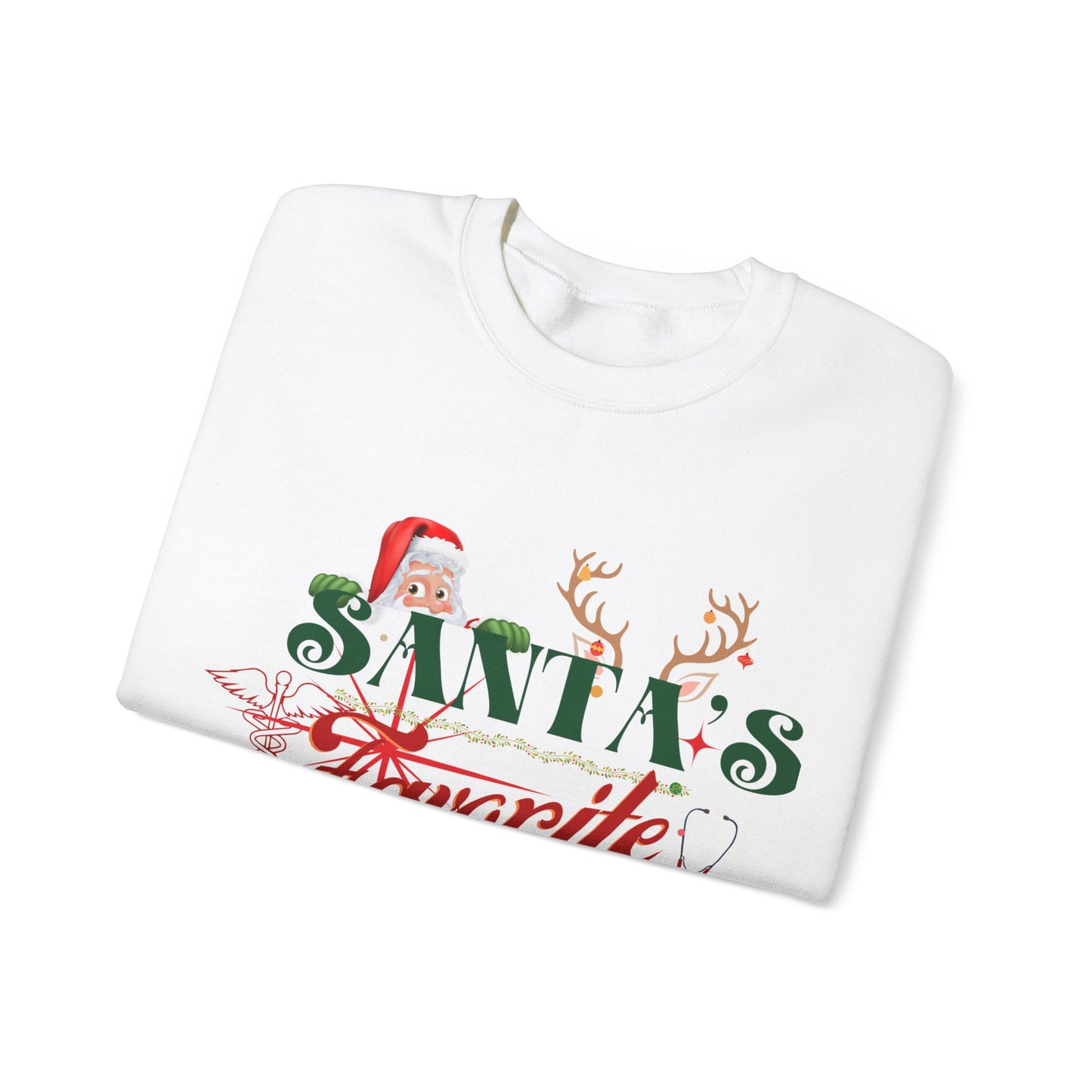 Christmas Holiday Santa Favorite Nurse Unisex Sweatshirt.